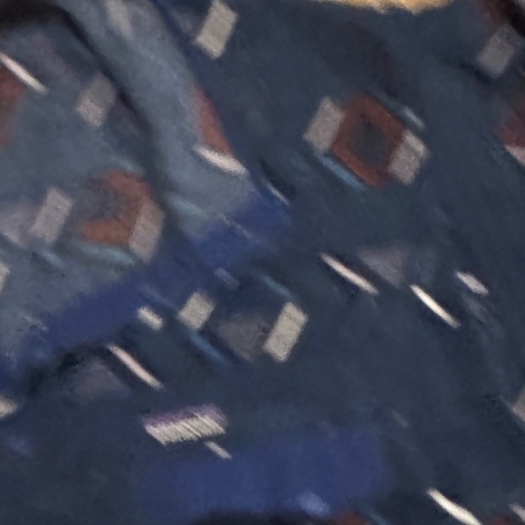 Patagonia Men's Geometric Blue Button-Up 1/4 Sweater pullover - Picture 3 of 3